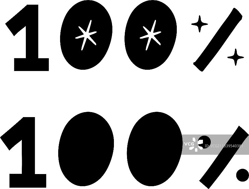 半色调圆点100字体手绘文本图标图片素材