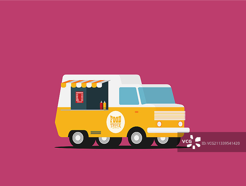 街头小吃车餐车汉堡车图片素材
