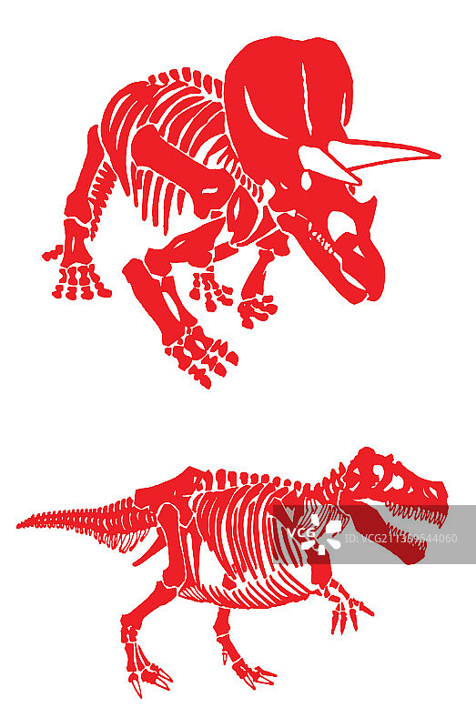 恐龙波普艺术图形彩色套装图片素材