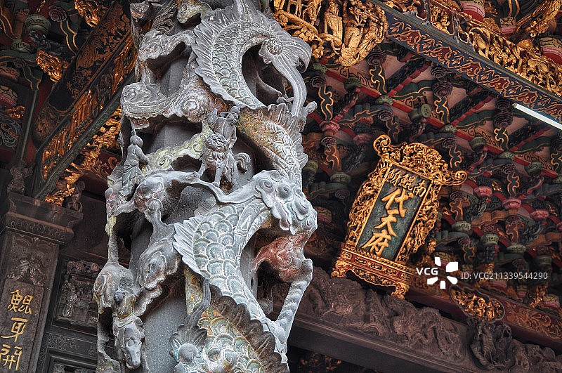 台湾台南南鲲鯓代天府木雕图片素材