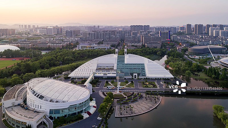 浙江大学紫金港校区航拍图片素材