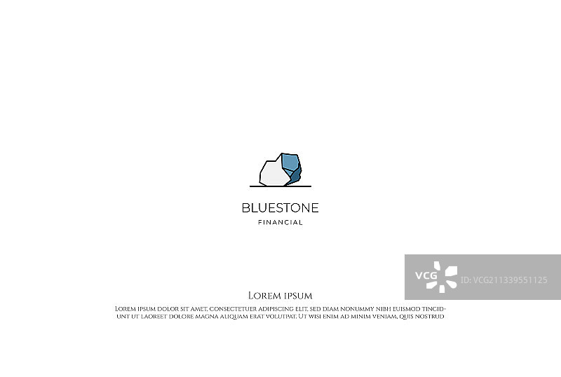 简约几何蓝色宝石图片素材