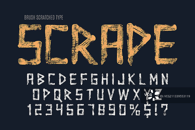 时尚画笔绘制的大写字母图片素材