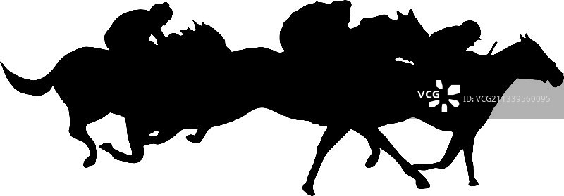 赛马剪影图片素材
