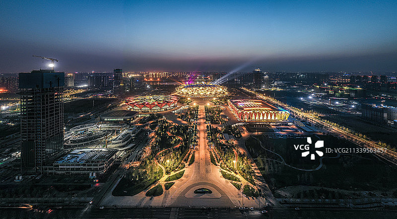 西安奥体中心景观图片素材