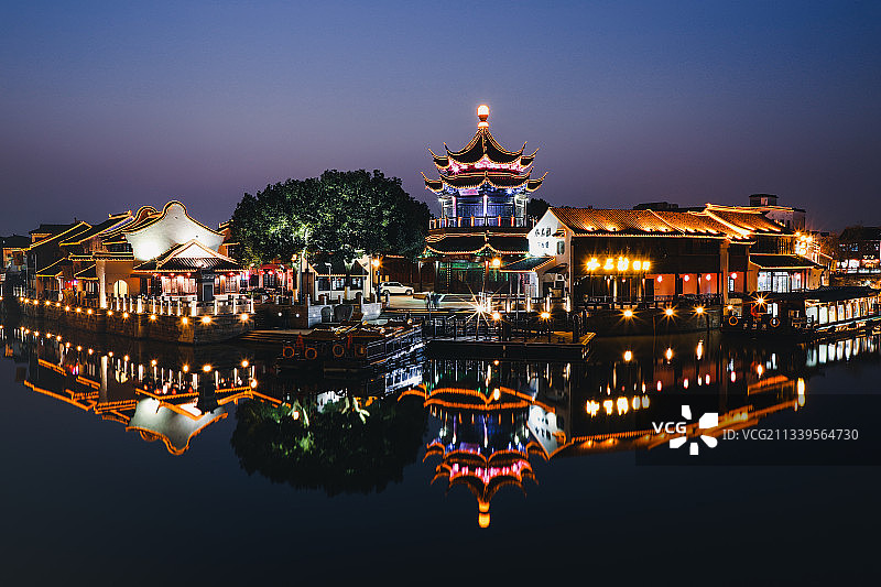 苏州·北码头·夜景图片素材