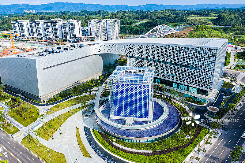 成都天府新区鹿溪智谷超算中心航拍图图片素材