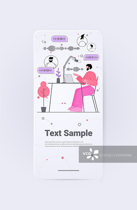 正在语音通讯的商人图片素材