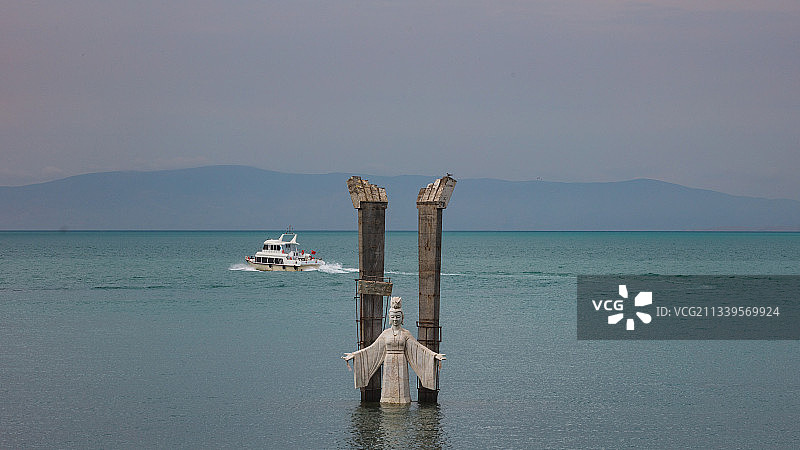 青海湖文成公主图片素材