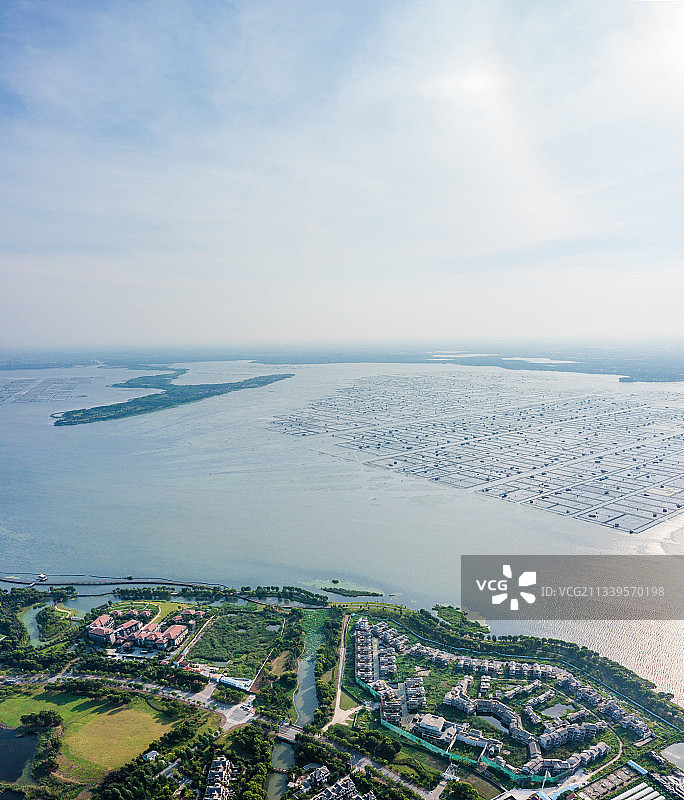 阳澄湖，大闸蟹养殖基地图片素材