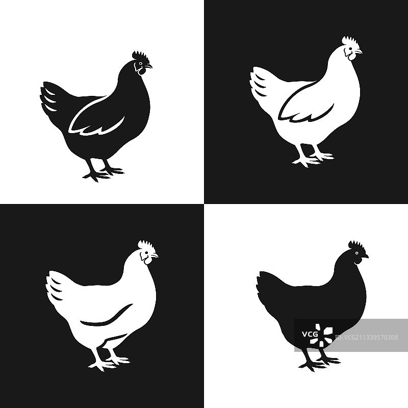 母鸡图标合集图片素材