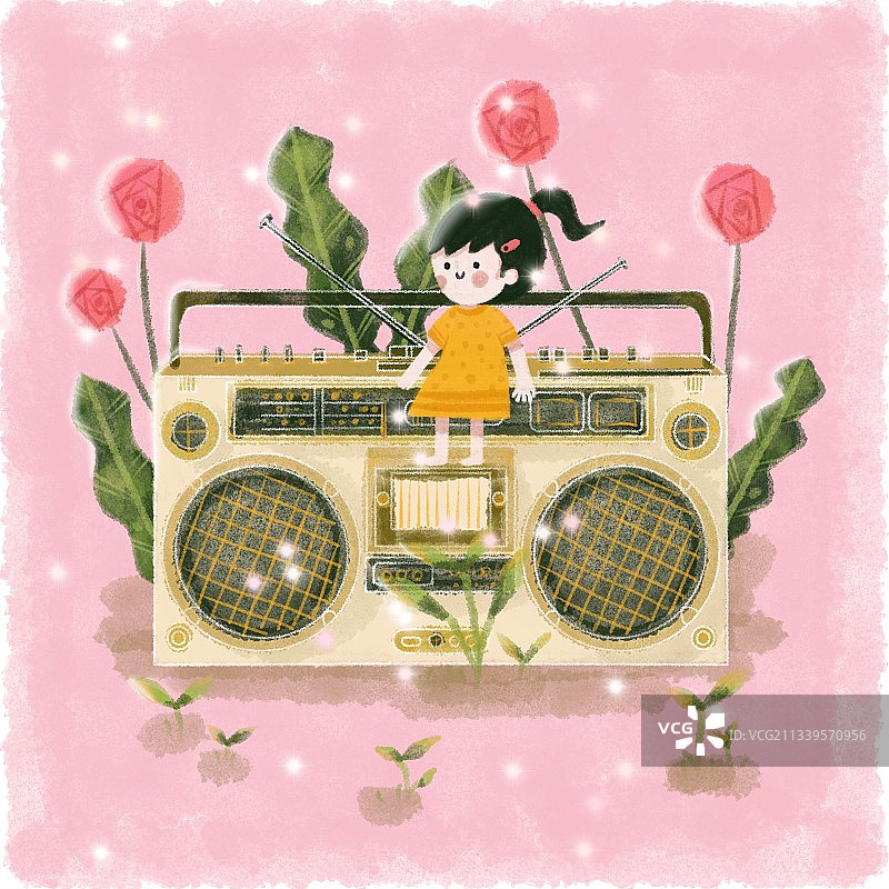 夏天与音乐图片素材