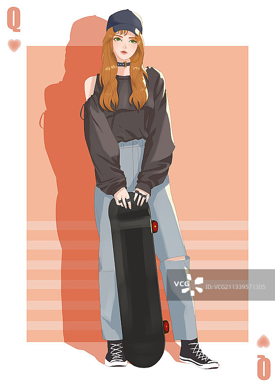 潮裤girl图片素材