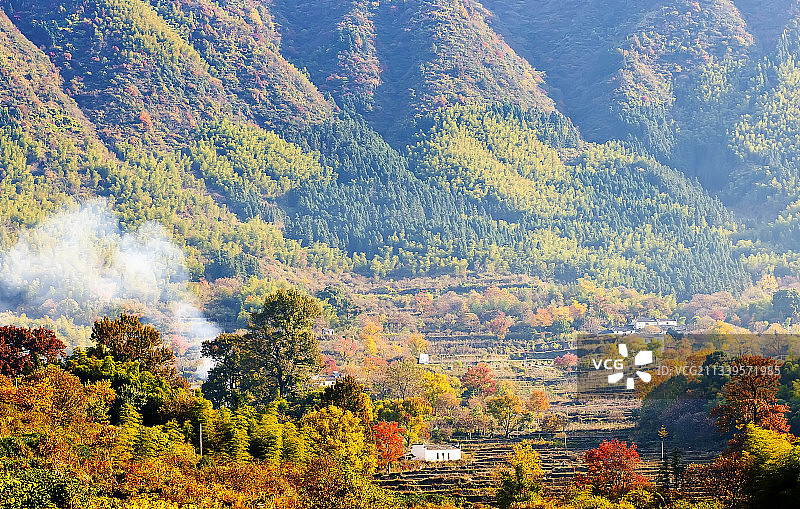 2010-11-11中国，安徽省，黄山市，黟县，塔川秋色图片素材