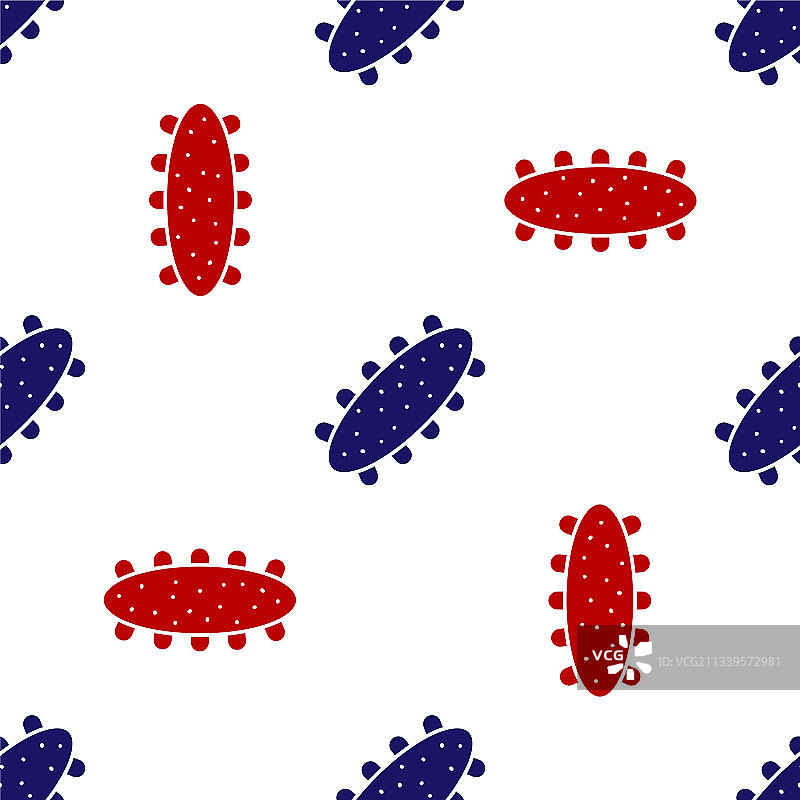 蓝色和红色海参图标（无缝）图片素材