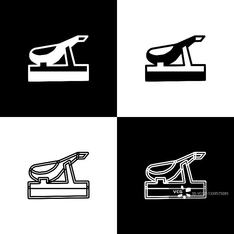 西班牙火腿木制支架图标套装图片素材