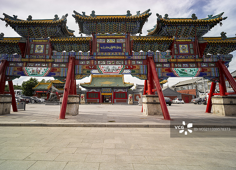 2016-06-25中国，内蒙古，呼和浩特市，席力图召图片素材