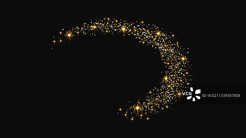 金灿灿的五彩纸屑，飘舞着星尘图片素材