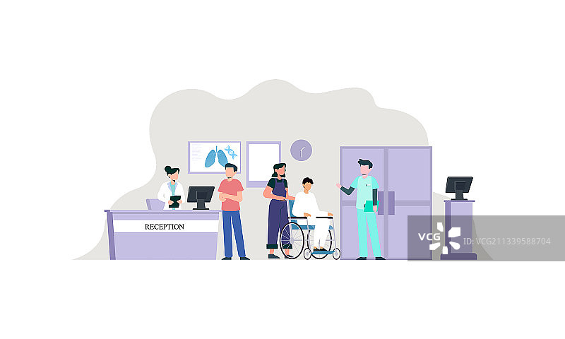 医生和护士提供医疗服务图片素材