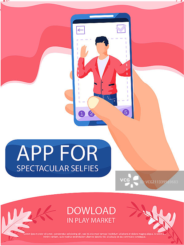 男人使用特殊应用自拍图片素材