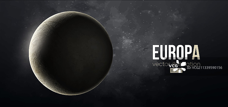 来自太空的逼真木卫二星球图片素材