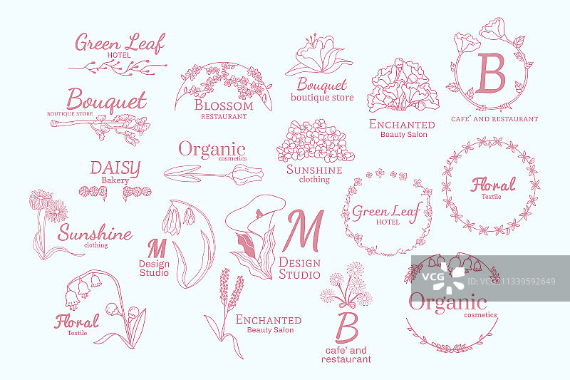 花卉Logo设计合集图片素材