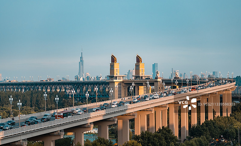 南京长江大桥打卡图片素材