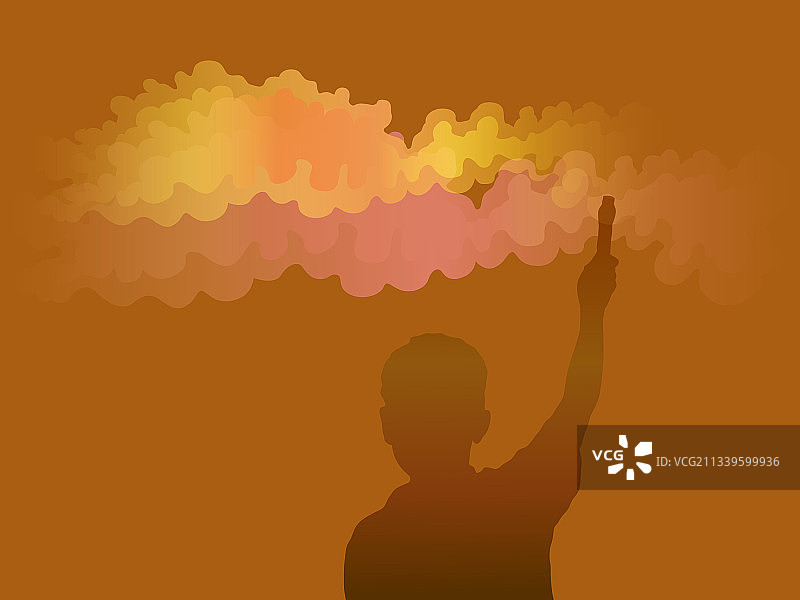 手持烟雾弹图片素材