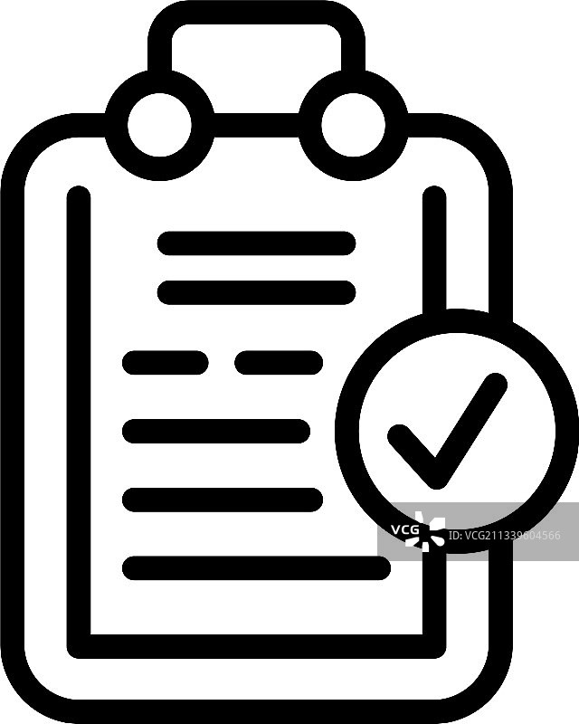 责任协议剪贴板图标线框风格图片素材