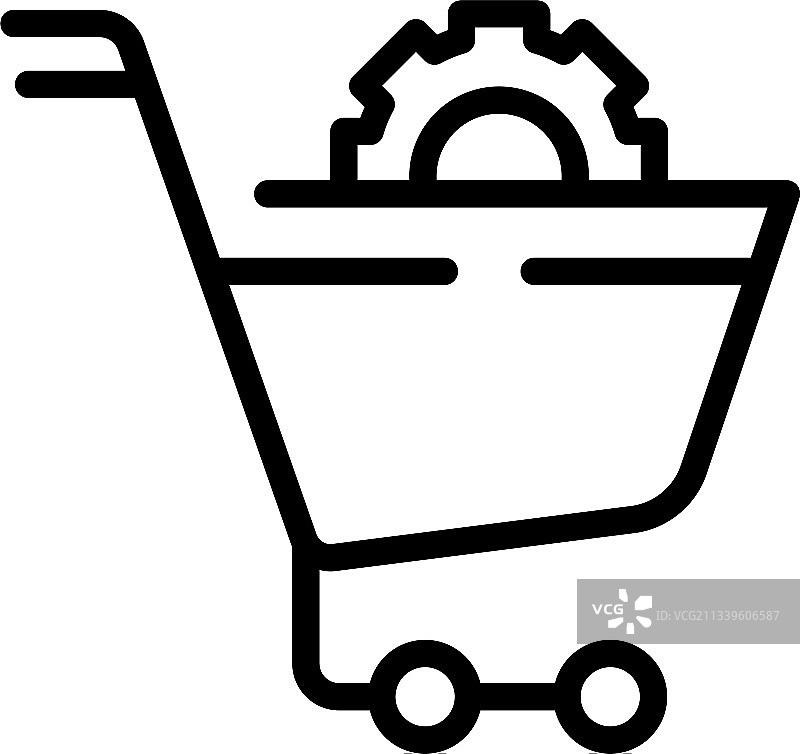 购物车轮廓图标图片素材
