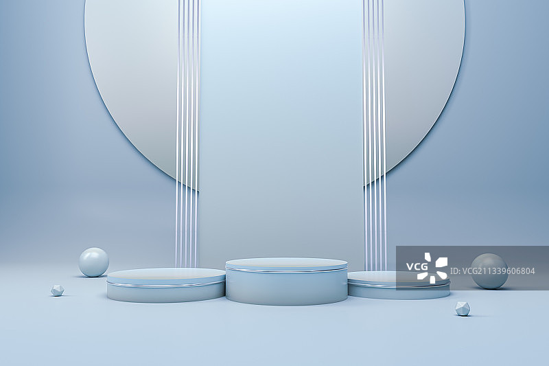 3D渲染几何风格高级感商品展示台图片素材