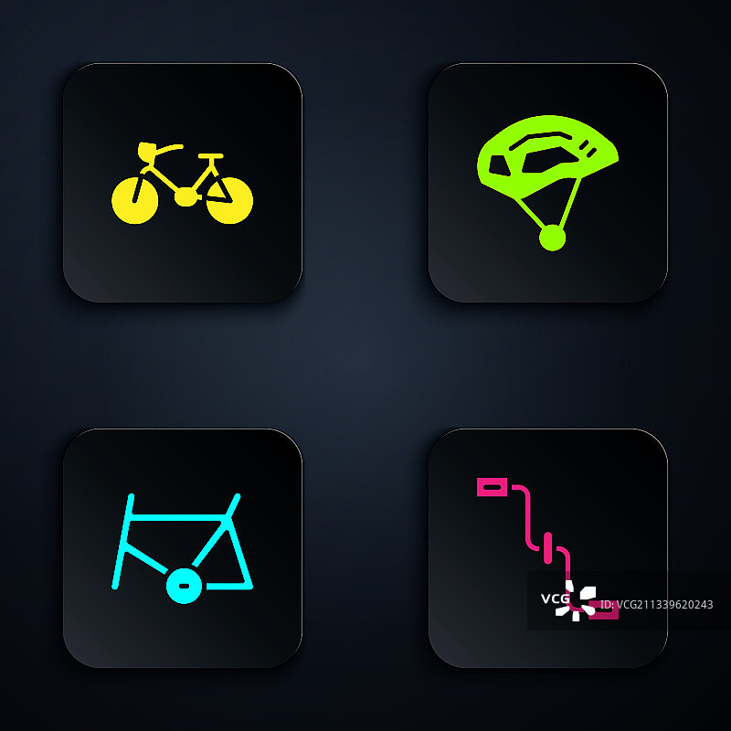 自行车脚踏板、车架和黑色头盔图片素材