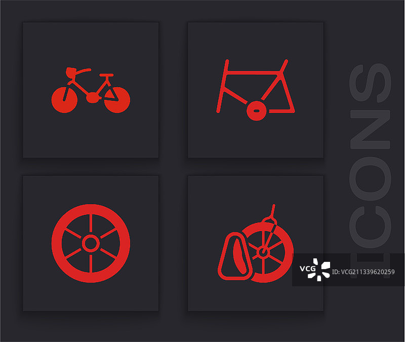 自行车停车架车轮图标图片素材