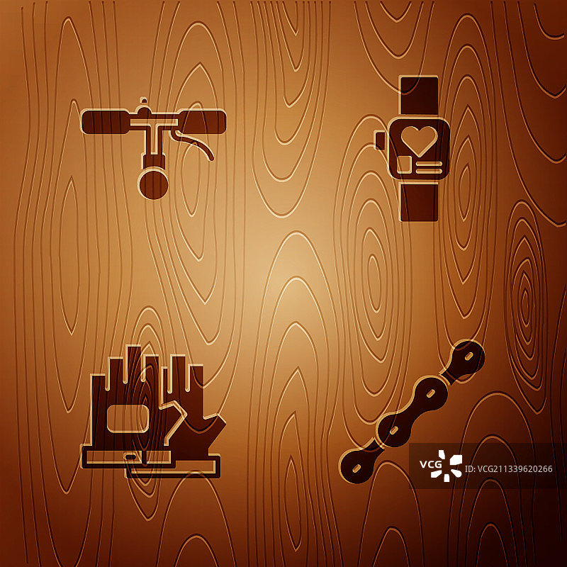 自行车链条车把手套智能设备图标图片素材