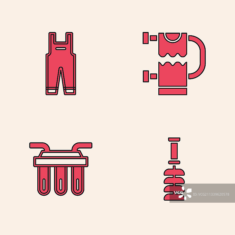 马桶刷、工作服和电热毛巾架图片素材