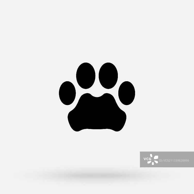 黑色豹爪印logo图片素材