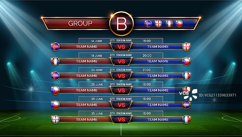 足球世界杯赛程表图片素材