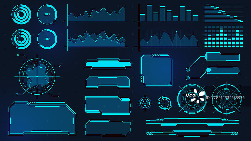 赛博朋克风格未来数字图表图片素材