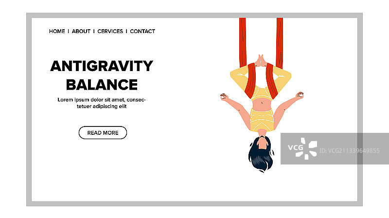 反重力平衡运动女孩图片素材