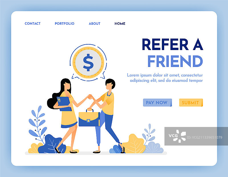 推荐朋友以获得奖励金利润积分图片素材