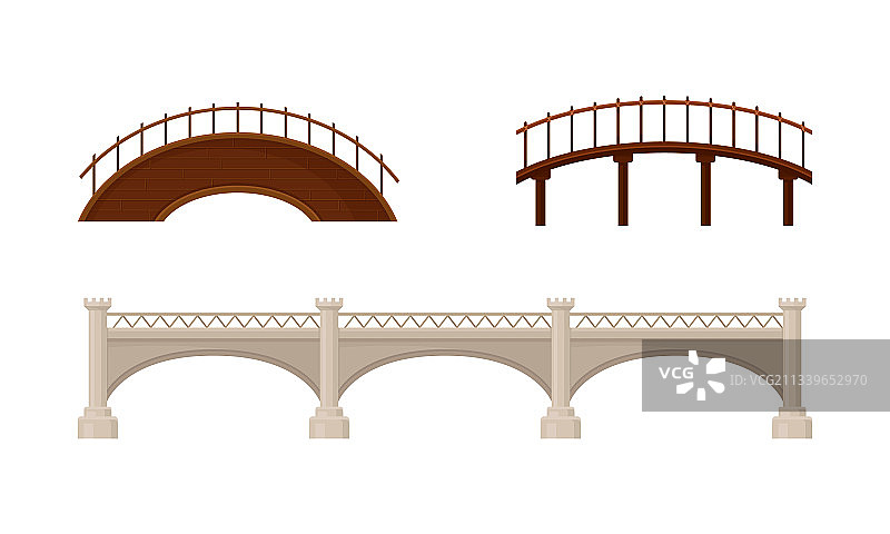 木制直拱桥图片素材