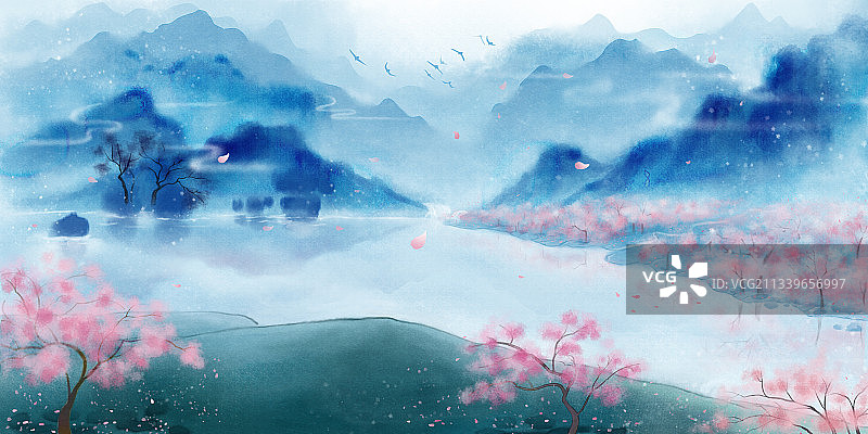 春江花月夜图片素材