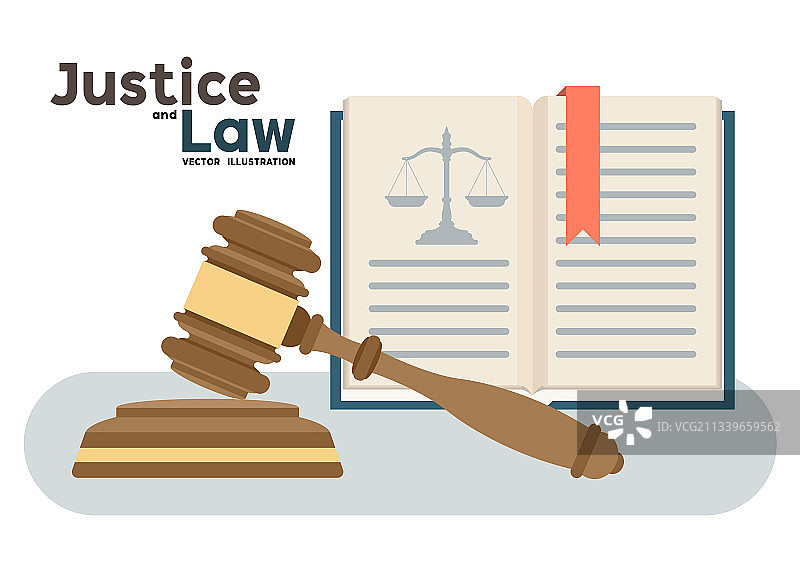 扁平风格的法律与公正设计图片素材