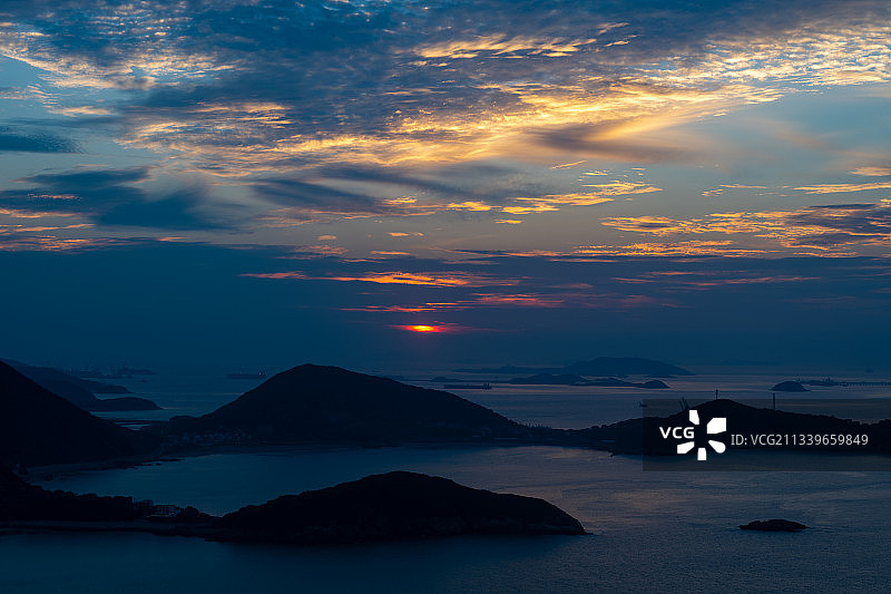 日落衢山岛图片素材