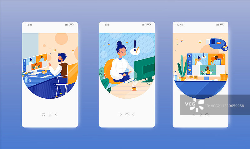 在线会议视频通话技术图片素材