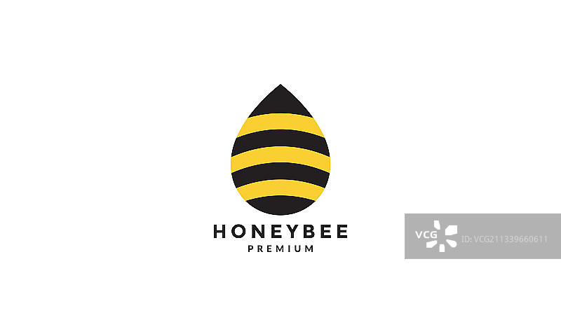 蜜蜂水滴抽象标志符号图标图片素材