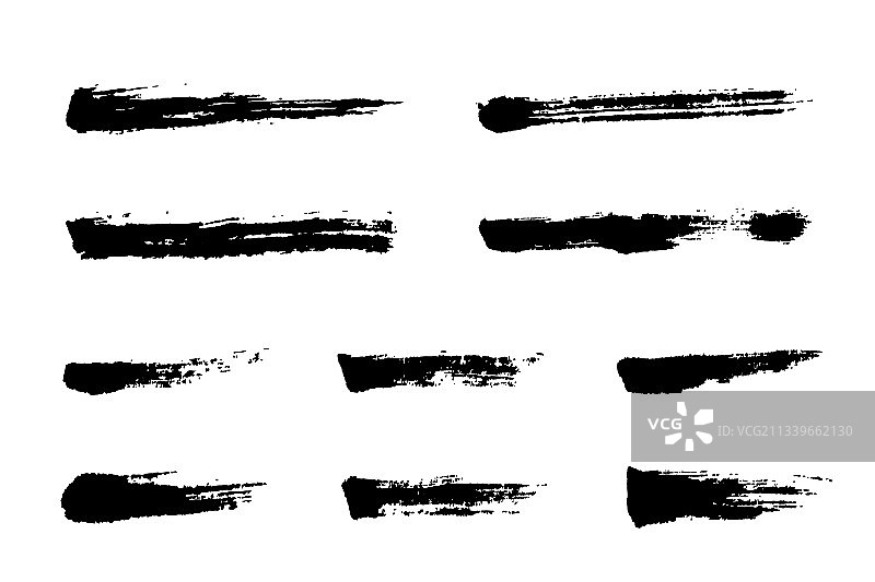 矢量中国毛笔笔刷图片素材