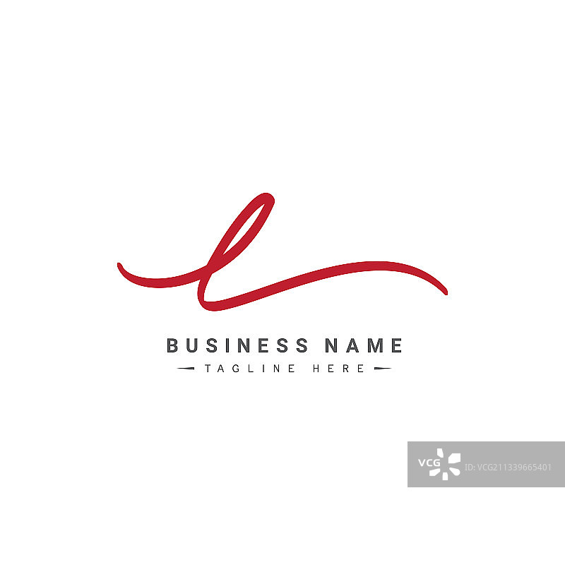 手写L首字母签名logo图片素材