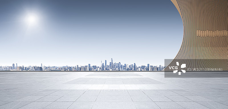 城市天际线广场图片素材