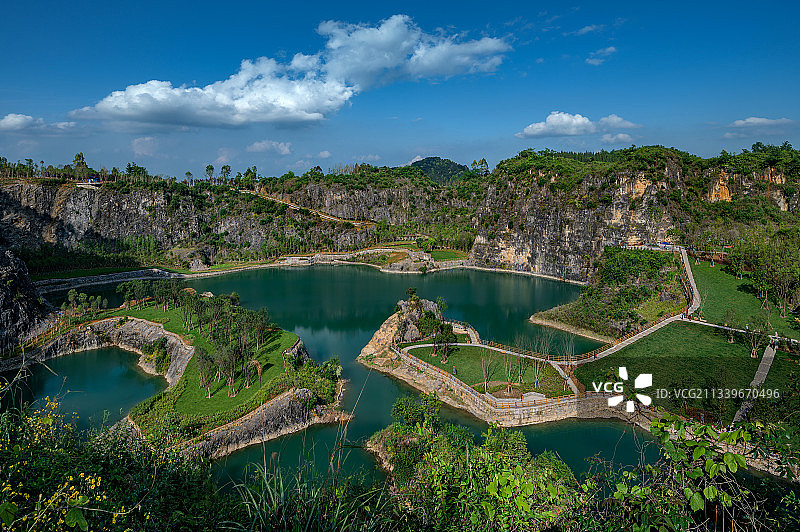 八号坑全貌  渝北铜锣山矿山公园图片素材